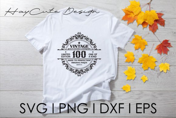 Aged to Perfection Vintage 100th Svg Png for Crafts and Graphics