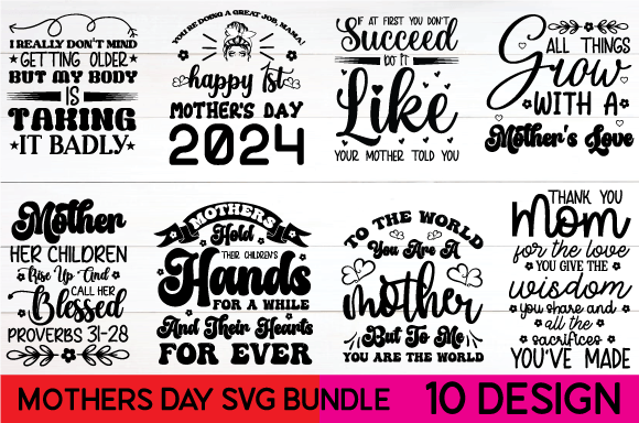 Mother's Day SVG Bundle: A Versatile Design for Embroidery