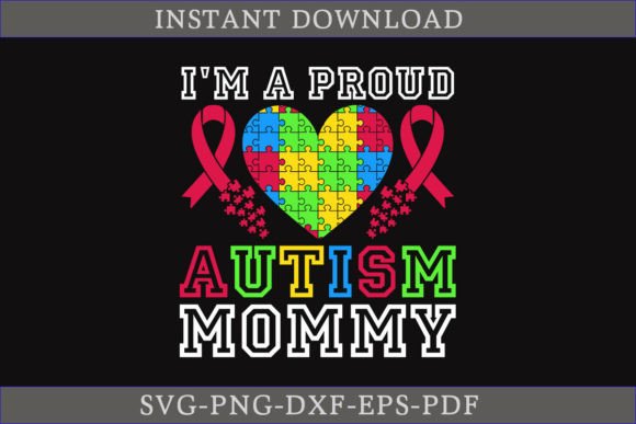 Proud Autism Mommy Gift Shirt: A Versatile Graphics Asset for Crafts